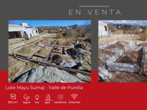 Lote ubicado en Mayu Sumaj – Valle de Punilla