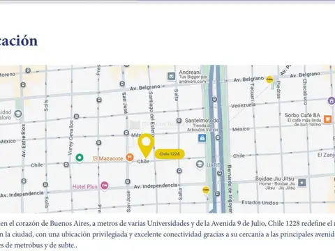 Departamento en Venta en Belgrano Chico, USD 120.000