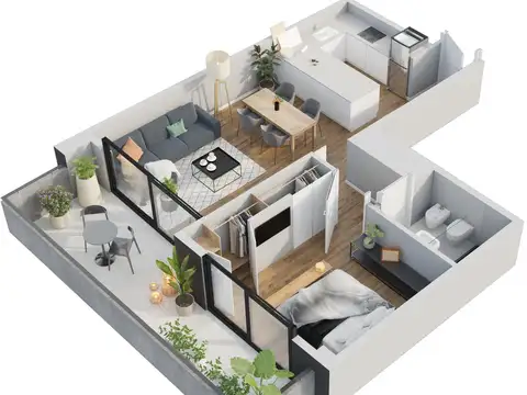 Departamento en Venta de 1 dormitorio