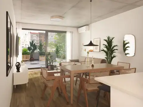 Departamento 2 ambientes con 2 baños