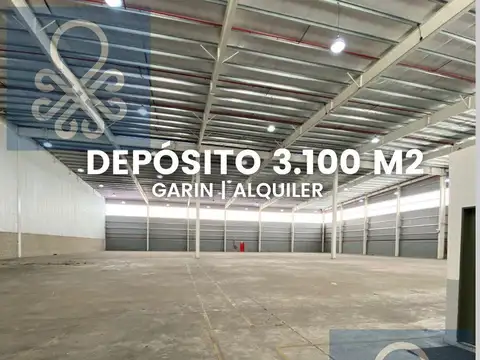 NAVE INDUSTRIAL DE 3.100 M2 EN ALQUILER EN PREDIO CERRADO GARIN