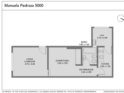 Departamento en Venta de 1 dormitorio