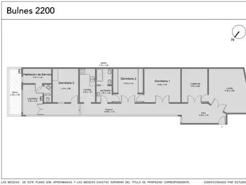 Bulnes 2200 , Piso 1