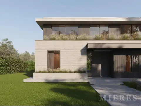 Casa en construcción en el barrio Carpinchos, Nordelta