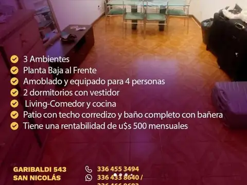 Vendo dpto en el Barrio de Recoleta - Capital