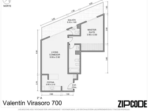 Departamento en Venta de 2 ambientes