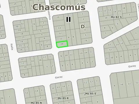 Terreno en Venta en Chascomus, USD 20.000