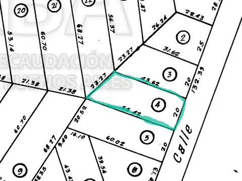 Lote en venta con vista en Tandil de 20x50
