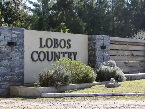 REBAJADO!!!  LOTE  DE  1174 m2. - COUNTRY LOBOS - SEGURIDAD - PILETA - CLUB HOUSE - LOBOS 