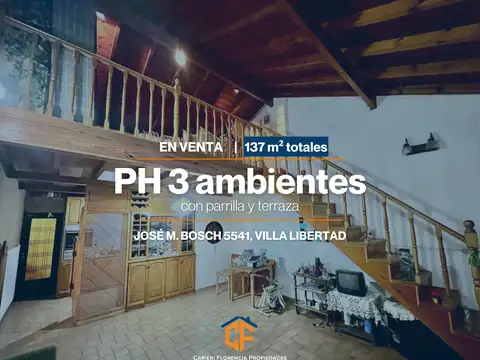 VENTA DE PH AL FONDO CON PARRILLA Y TERRAZA EN VILLA LIBERTAD