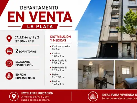 Departamento en Venta en La Plata, Partido de La Plata