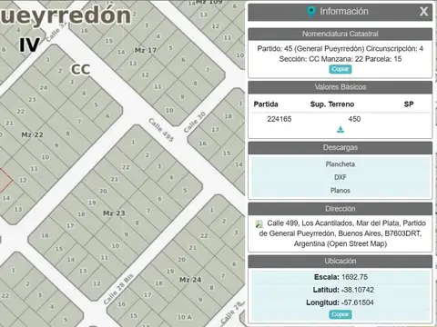 Terreno en Venta en Los Acantilados, USD 48.000