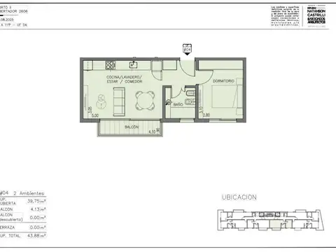 Departamento en Venta de 1 dormitorio