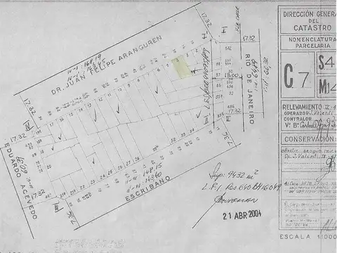 Terreno en Venta 8  mts Frente