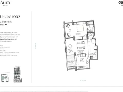 Departamento en Venta al Norte