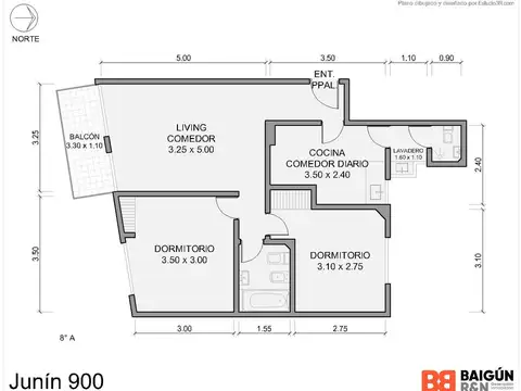 Departamento en Venta de 3 ambientes