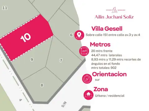 Terreno en Venta en Villa Gesell, USD 46.000