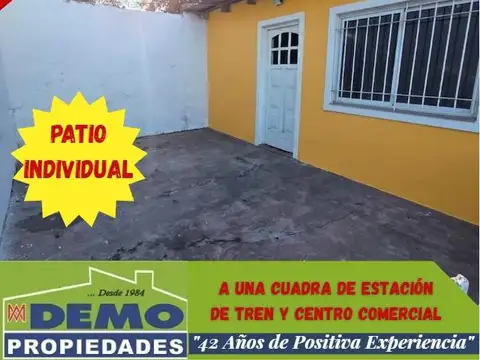 Departamento 2 ambientes con 1 baño