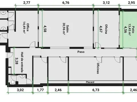 Oficina en Alquiler al Norte