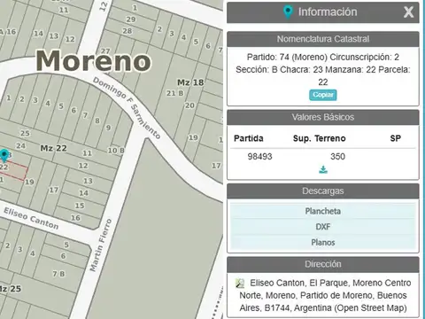 Terreno en Venta 35  mts Fondo