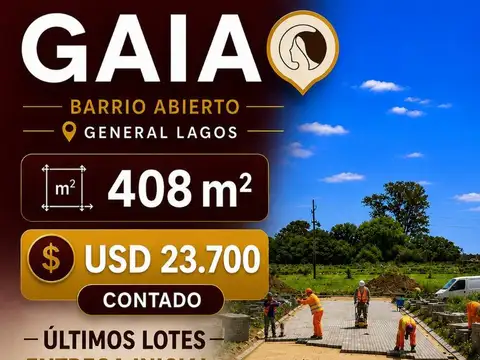 LOTES BARRIO ABIERTO GAIA - GENERAL LAGOS