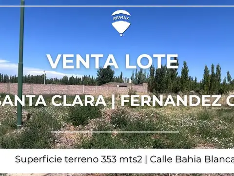 VENTA LOTE BARRIO SANTA CLARA - FDEZ ORO