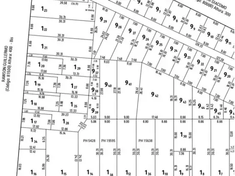 Terreno en Venta 18  mts Frente