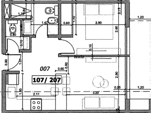 Departamento en Venta de 2 ambientes