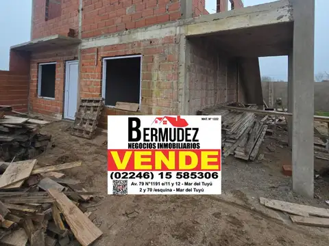Venta Depto Tipo Casa 3 Ambientes A Estrenar Calle 57 Entre 9 Y 10 Mar Del Tuyu Anticipo y Cuotas 
