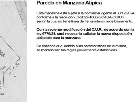 Terreno en Venta en Villa Devoto, USD 490.000