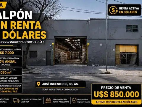 Galpón en Venta en Jose Ingenieros, Partido de Tres de Febrero