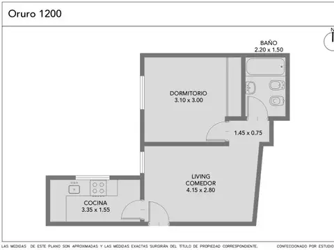 Departamento en Venta de 2 ambientes