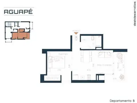 Departamento en Venta de 2 ambientes
