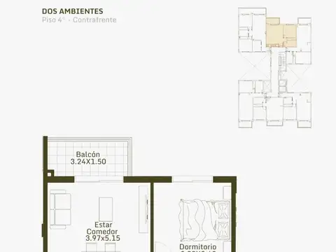 Departamento en Venta de 1 dormitorio