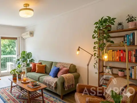 Departamento tres ambientes con balcón y cochera en venta en Villa Urquiza