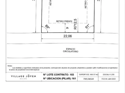 Terreno en Venta de 663,0 m2