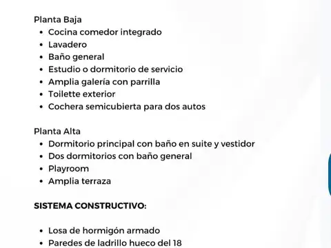 Casa en Venta de 4 dormitorios
