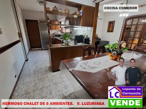 ¡APTO CRÉDITO! HERMOSO CHALET DE 6 AMBIENTES EN VILLA LUZURIAGA.