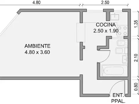 Departamento en Venta en San Telmo, USD 61.000