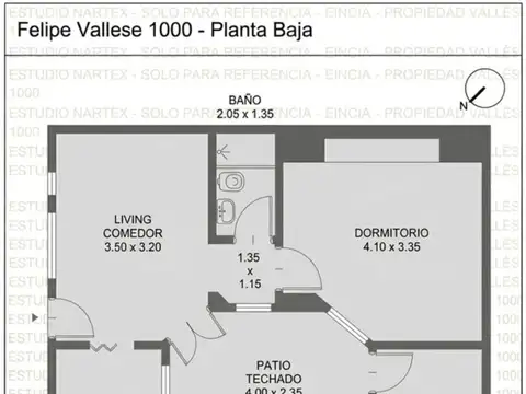 Depto Tipo Casa 4 ambientes con 2 baños