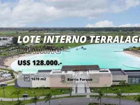 LOTE EN VENTA EN TERRALAGOS BARRIO PARQUE INTERNO