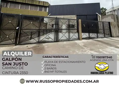 Alquiler Galpón San Justo,