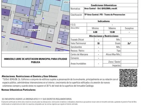 Terreno en  venta en Dorrego 869