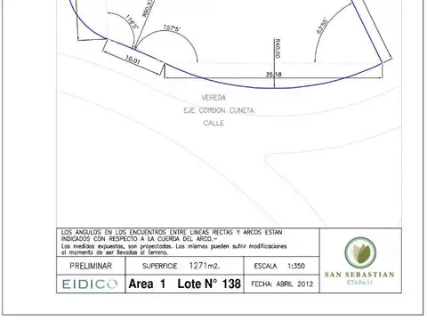 Terreno en Venta en San Sebastian, USD 19.800