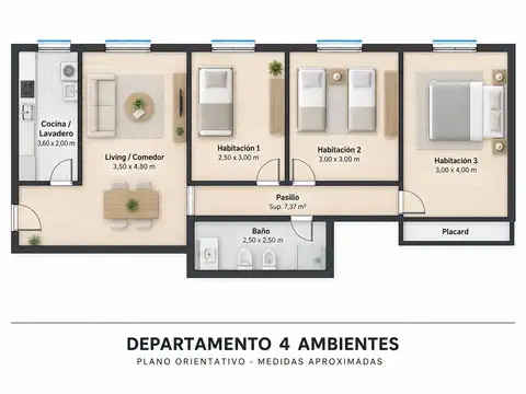 Departamento en Venta con 1 cocheras