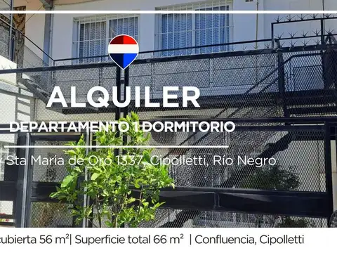 Alquiler departamento 1 dormitorio Cipolletti