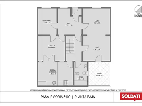 Casa 7 ambientes con 2 baños