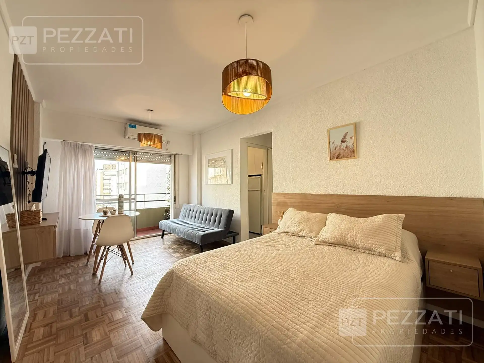 Depto 1 amb, 27m² con balcón — Paseo Aldrey