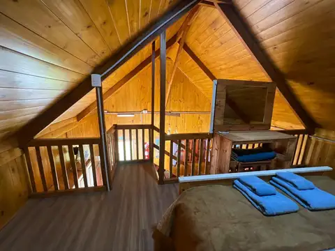 Alquiler temporal MENSUAL cabañas equipadas dos y tres ambientes piscina parrilla wifi