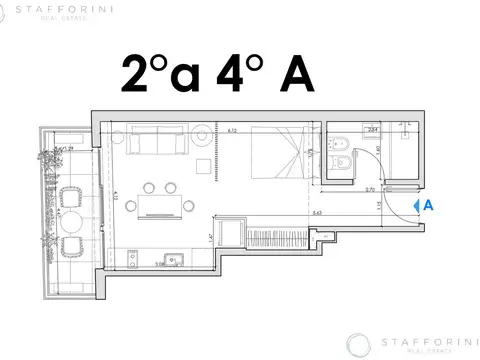 Departamento en Venta de Monoambiente